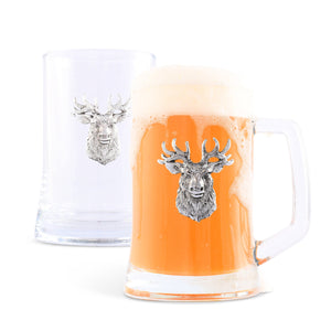 Arthur Court Antler Elk Head Beer Mugs - Set of 2