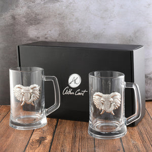 Arthur Court Elephant Elephant Beer Mugs - Set of 2