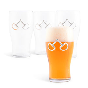 Arthur Court Equestrian Equestrian Bit Beer Pint Glasses - Set of 4