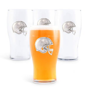 Arthur Court Football Football Beer Pint Glasses - Set of 4