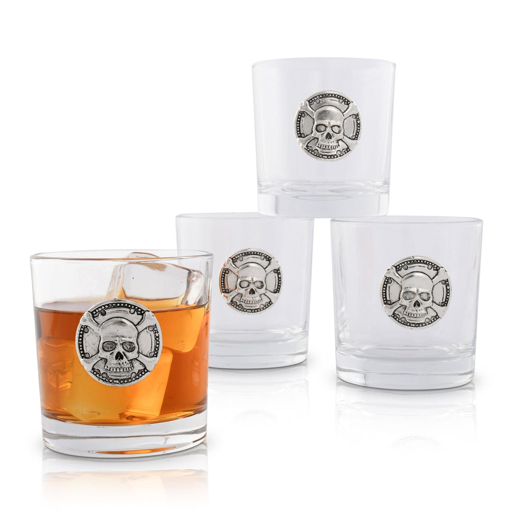 Arthur Court Designs 4 - Piece 12oz. Glass Whiskey Glass Glassware Set (Set of 4)