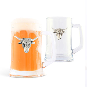 Arthur Court Western Frontier Longhorn Beer Mugs - Set of 2