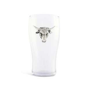 Arthur Court Western Frontier Longhorn Beer Pint Glasses - Set of 4