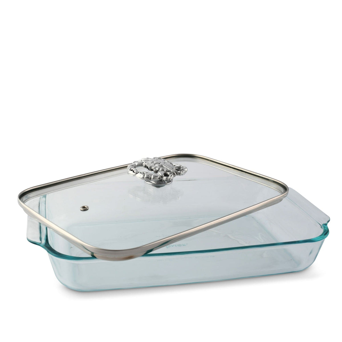 Arthur Court Crab Lid with Pyrex 3 Quart Baking Dish