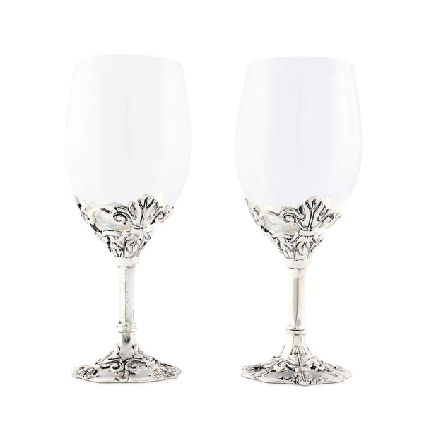 Fleur de Lis Acrylic Wine Glass Set — The Basketry