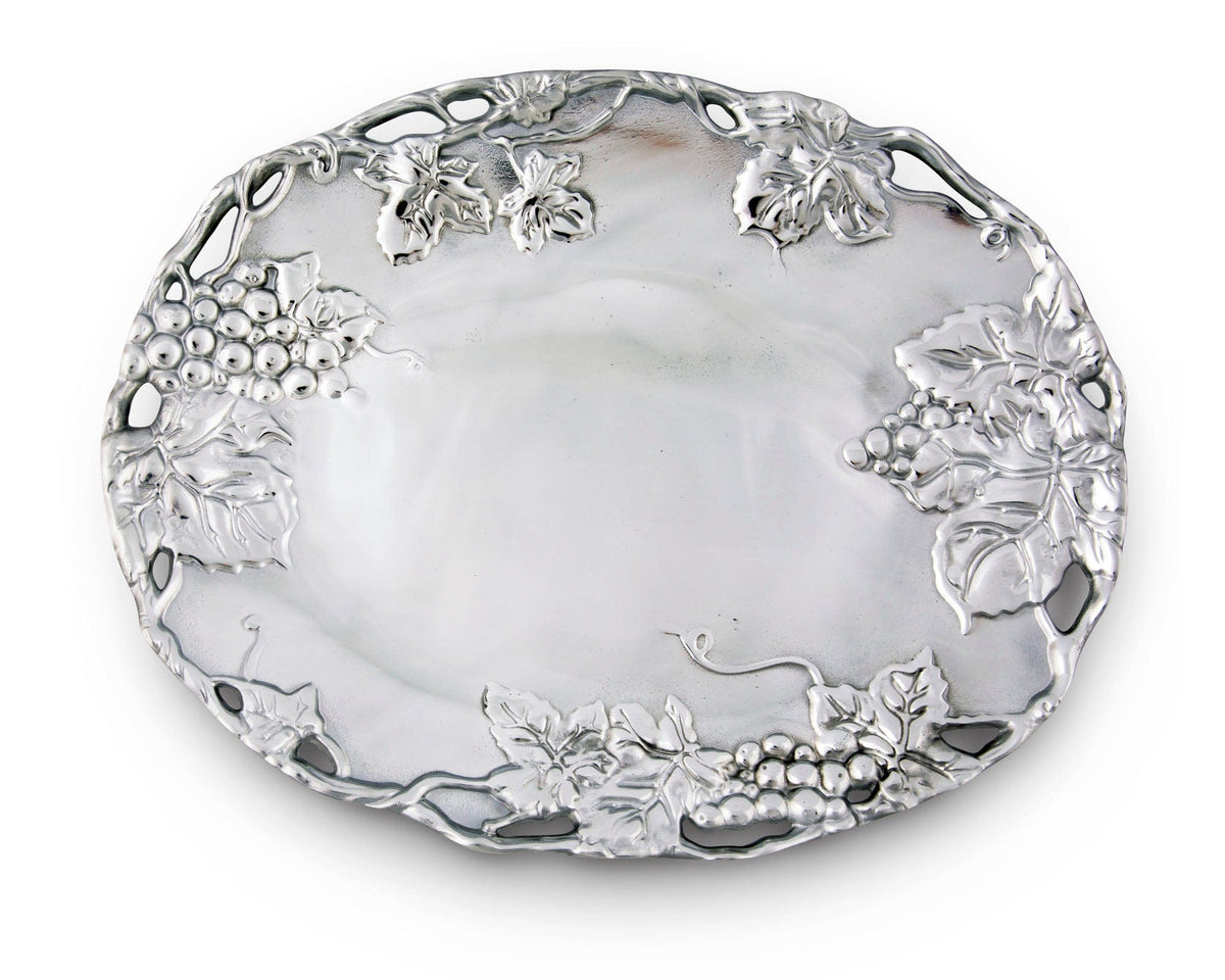 NWT Arthur newest Court Metal Grape Footed Plate with Glass Dome