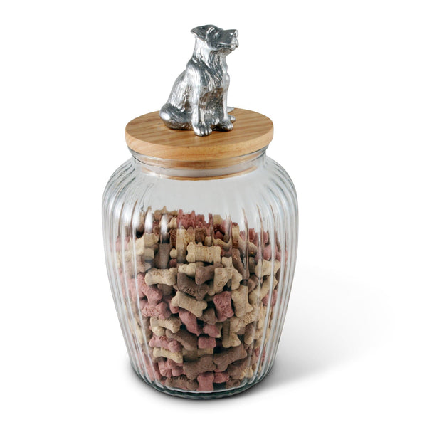 Match Glass Cookie Jar with Dog Finial