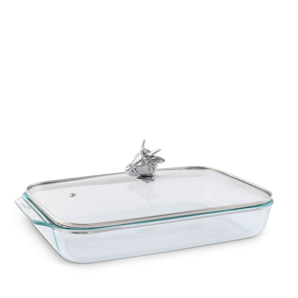 Bull / Steer Lid with Pyrex 3 quart Baking Dish