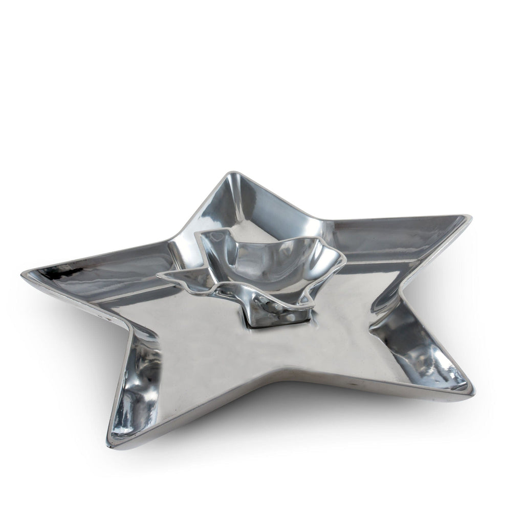 Silver Star Shaped Serving Bowl