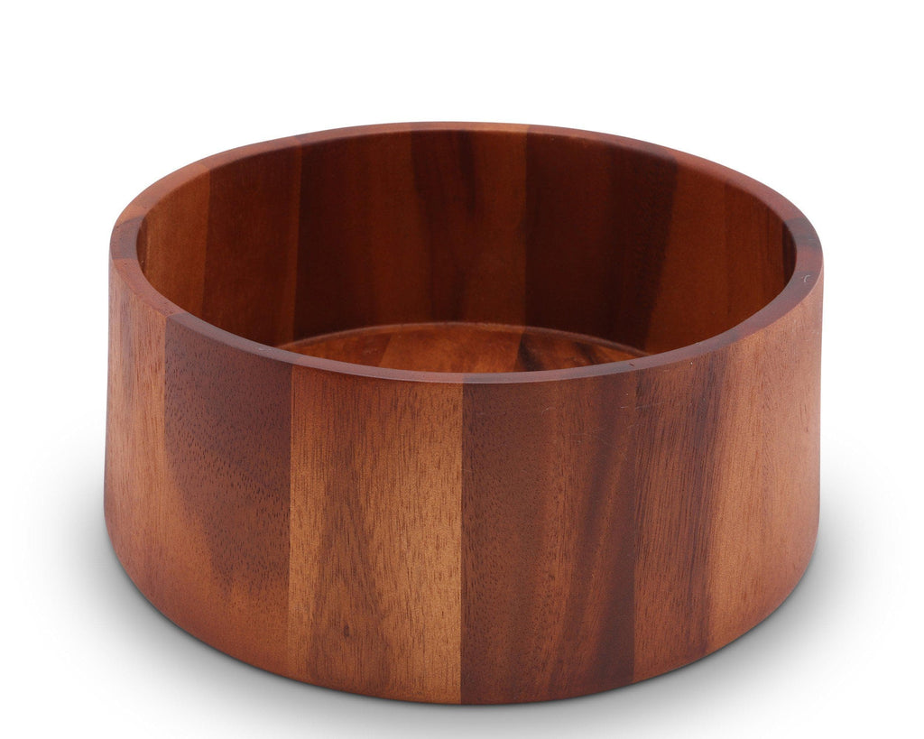 Arthur Court Salad Bowl Acacia Wood Serving for Fruits or Salads Wok Wave  Style Extra Large 16 inch Diameter x 4.5 inch Tall - Arthur Court Designs